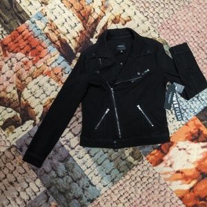 Black Moto Jacket • Medium • Liverpool Jeans